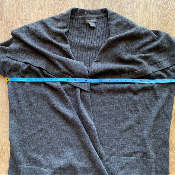 Eddie Bauer Merino Wool Flowy Open Front Cardigan - Picture 11 of 12